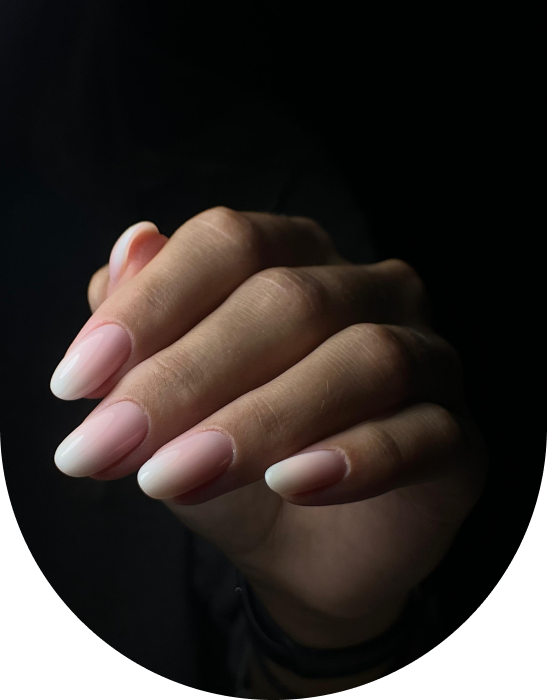 nagels pastel roze